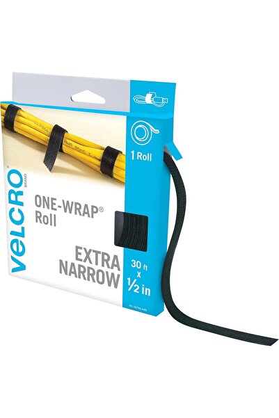 VELCRO Brand Extra-Narrow 1/2in x 9m Self-Gripping Cable Ties