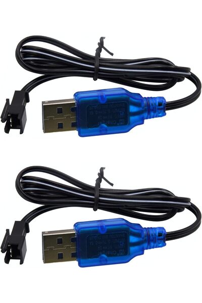 Blomiky 3.7V USB Charging Cable with SM-2P Connector for 1S Li-ion/LiPo RC Ca...