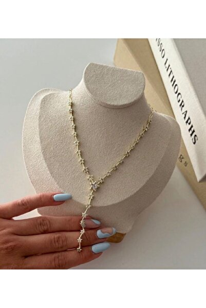 kınalı Yıldız Y Kolye