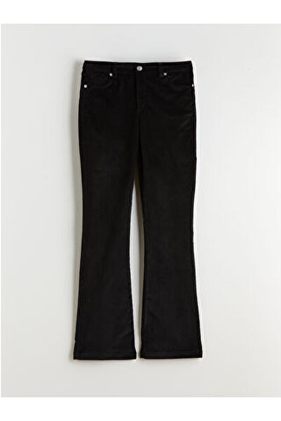 LC Waikiki M1 Season Black Dar Fit Flared K Velvet Women's Pants