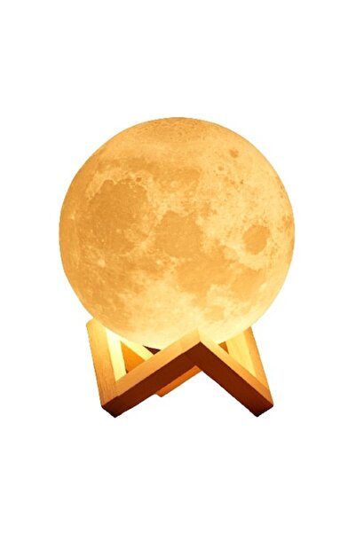OEM Lampă Lună 3D, Reîncărcabilă, 3 Culori, USB, 15 cm