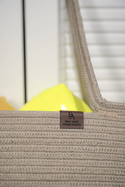 Halımax Chest Natural Wicker Jute Hand Knitted Woven White Women's Beach Shoulder Bag with Strap Beige Jute Bag