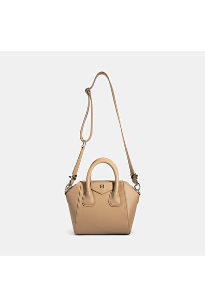 Desa Mini geantă de mână cu curea de umăr bej pentru femei