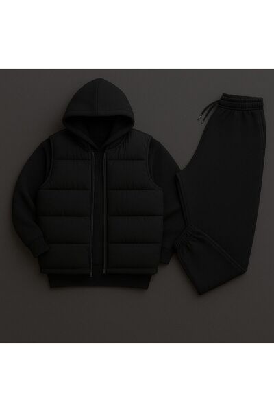 Combineman35 Men's 3-Piece Combination Set (Hooded Sweatshirt + Sweatpants + ...