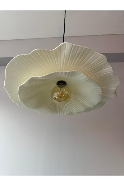 EDESİNG LEAF SEVO DUO İKİ KATLI SARKIT BOHEM AVİZE (RUSTİK AMPUL HEDİYE) 105 CM ÖRGÜ KUMAŞ KABLO