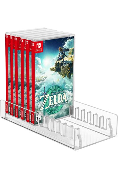 007 حامل بطاقات ألعاب نينتندو سويتش من الأكريليك من كاسليشن - يتسع حتى 12 بطا...