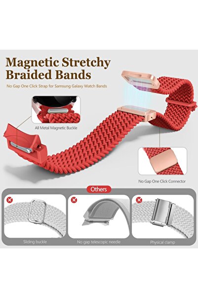 Other Magnetic Braided Nylon Band (20mm) — Compatible with Samsung Galaxy Watch 7/6/5/4/Classic/5 Pro