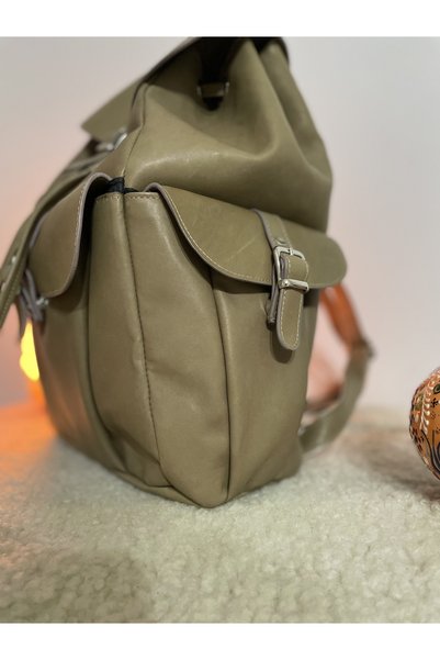 ykrhn Genuine Cowhide Leather Backpack (Large Size)