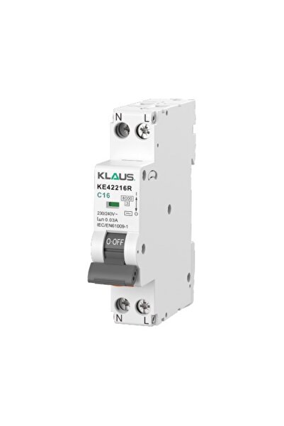 Klaus Mini Rcbo Circular Circuit Breaker 4.5Ka 1P+N 20A 30Ma, KE42220R (12/180)