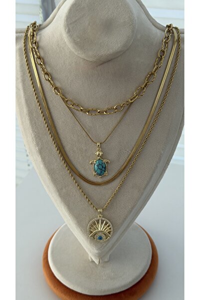 ADALYA 316 ÇELİK ÇOKLU KOLYE