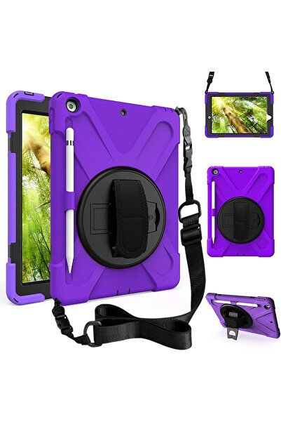 Other ZenRich iPad 10.2-inch Case (7th/8th/9th Gen) with Apple Pencil Holder, Stand & Straps - Purple