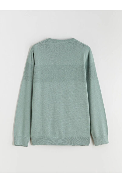 LC Waikiki Pulover tricotat pentru băieți LCW Kids Green guler rotund