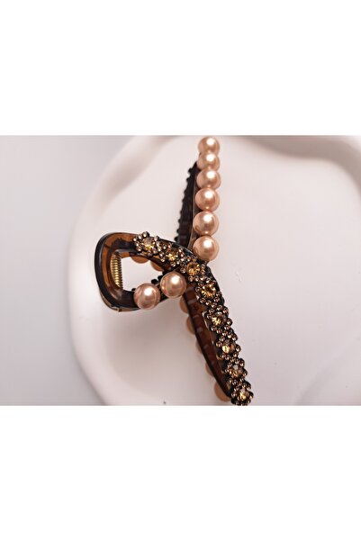 BHR AKSESUAR Agrafă de păr de dimensiuni mari cu piatră de zircon (11 cm)