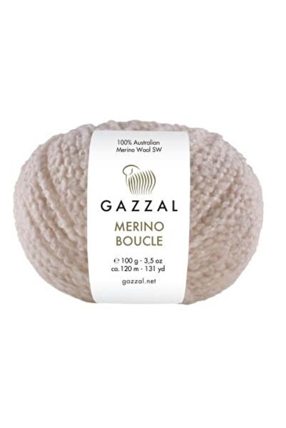 Gazzal Merino Boucle Saf Yün Örgü İpliği 100 Gr 3764