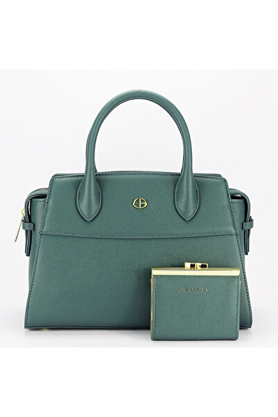 CHRİS BELLA Premium blue green bag with wallet B-CB2427-1 M7