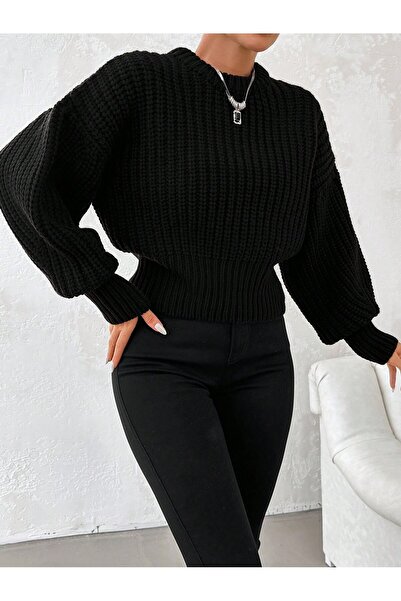 AYZEY Pulover de tricotaj cu mânecă cu balon