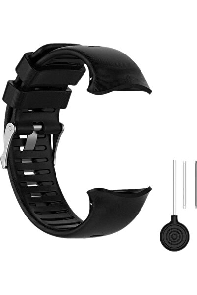 Meryo حزام بديل من السيليكون لساعة Polar Vantage V (22 مم) - أسود