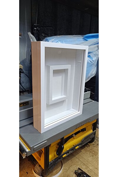 EMASS Kapaklı çiçek çerçevesi derinlikli gül kutusu , Kapaklı anı kutusu 40x30 beyaz pleksi camlı