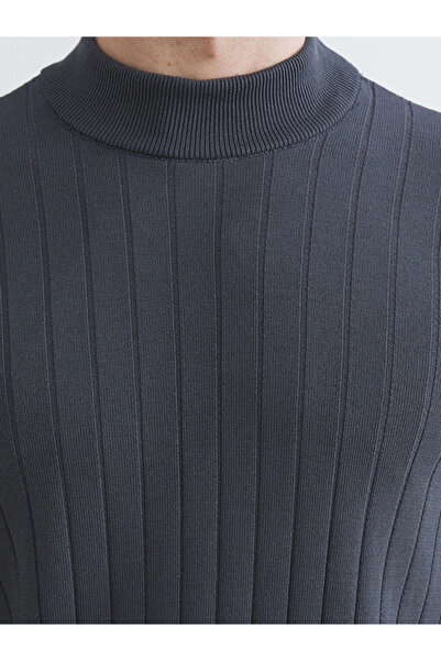 LC Waikiki Southblue Anthracite Half Turtleneck Men's Knitwear Sweater