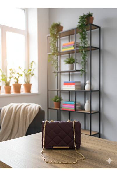 Store Bordo Renkli Omuz Çantası