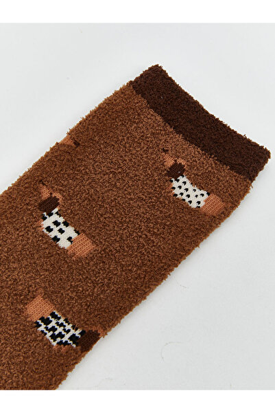 LC Waikiki Sparkling Choices from Shining Store |   Animal Embroidered Women's Home Socks