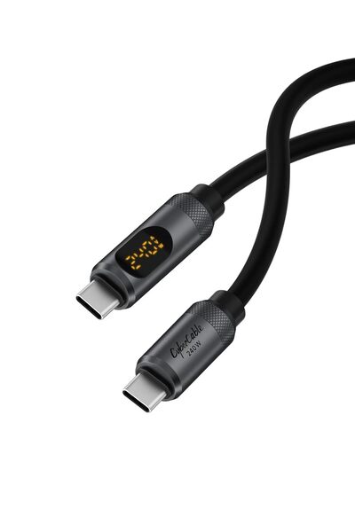 Hagibis كابل شحن سريع USB-C بقوة 240 واط مع شاشة LED، 480 ميجابت في الثانية، ...