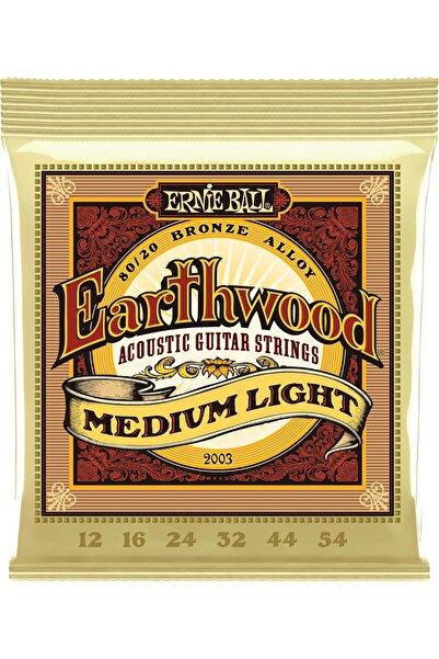 Ernie Ball Earthwood 80/20 Bronze Acoustic Guitar Strings, Light-Medium .012-.054