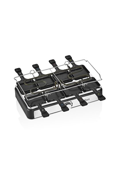 Zilan ZLN8863 Electric Raclette Grill, stone and aluminum plates, 1400 W, Grey