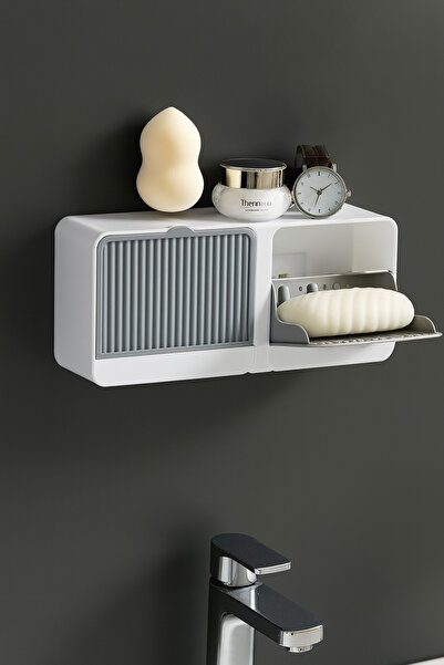 Private Home Design Duvara Monte Kapaklı Sabunluk ve Organizer – Su Geçirmez,...