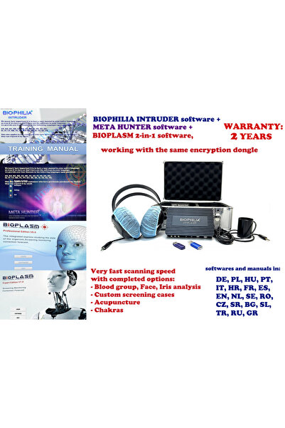 HOPE R Biophilia Intruder NLS bioresonance scanning device + Meta Hunter software + Bioplasm 2in1 software