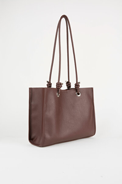 Vivaq Women's Bitter Brown Bouquet 3-Compartment Medium Size Lined Snap Closure Hand and Shoulder Bag