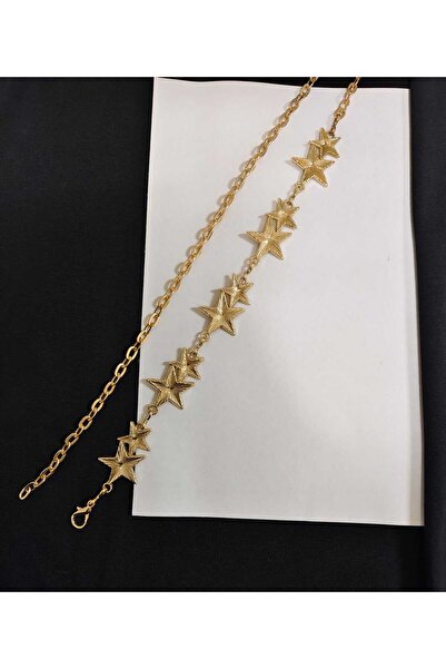 Maison La Femme Gold 2 Yıldızlı Detaylı Ayarlanabilir Kadın Kemer Pantolon Kemeri Elbise Kemeri Gömlek Kemeri