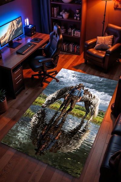 Charmbi Red Dead Redemption 2 Kaymaz Taban Makinede Yıkanabilir Gaming Oyuncu...