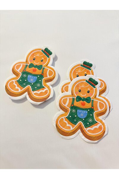 Retrobird 20 قطعة من مناديل المائدة ذات الطابع العاملي بتصميم الكوكيز الأخضر