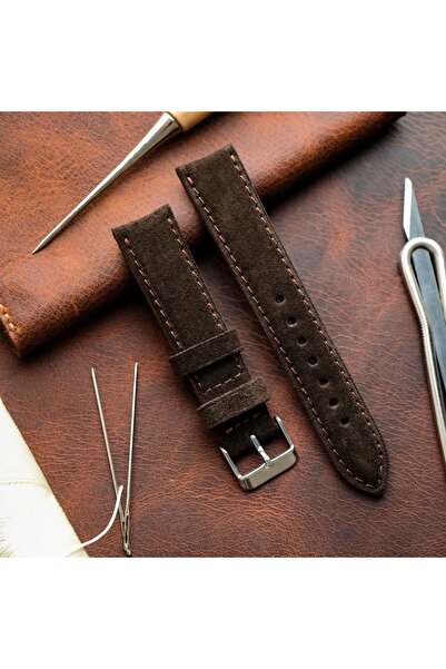 Yaydan Deri Aksesuar 18mm Kahverengi Süet Deri Kordon