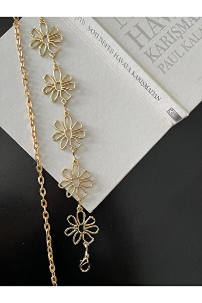 Maison La Femme Gold Papatya Detaylı Ayarlanabilir Kadın Kemer Pantolon Kemeri Elbise Kemeri Gömlek Kemeri