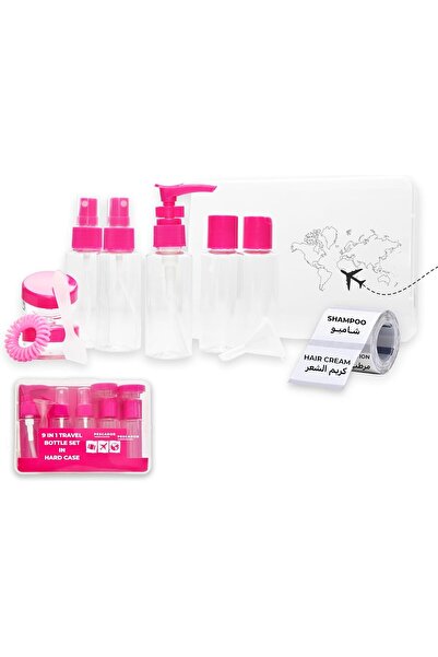 Pescador زجاجات سفر محمولة لمستلزمات النظافة، 10 قطع، معتمدة من إدارة أمن النقل (متعددة الألوان)