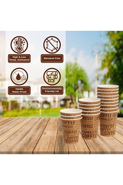 Pescador Paper Cups 6oz (50 Pack) Disposable Coffee Cups for Hot & Cold Drinks