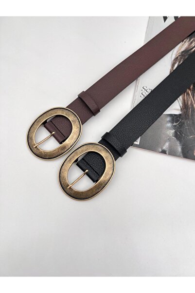 Mynoa Women's Belt with Antique Buckle, Jacket Belt, Trouser Belt.