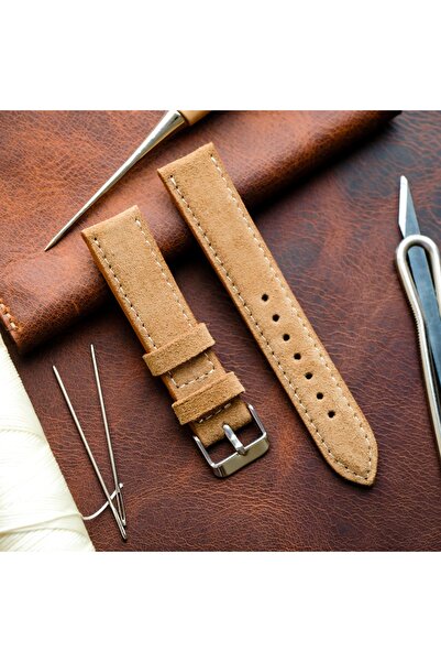 Yaydan Deri Aksesuar 18mm Açık Taba Süet Deri Kordon