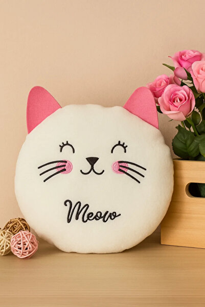 Genel Markalar Sevimli Kedi Orta Boy Bebek Çocuk Yastık