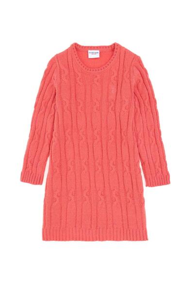 U.S. Polo Assn. Girl's Pomegranate Flower Knitwear Dress Tekspor195791.2