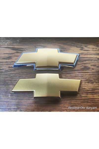 restinal Chevrolet Kalos 2002-2008 Ön ve Arka Panjur Logosu 3D Krom Arma Ambl...