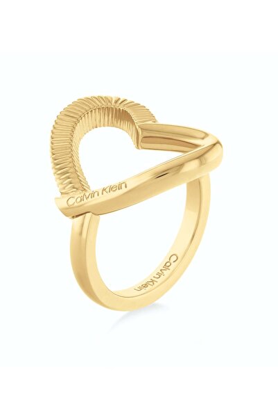 Calvin Klein خاتم نسائي بتصميم قلب بسيط