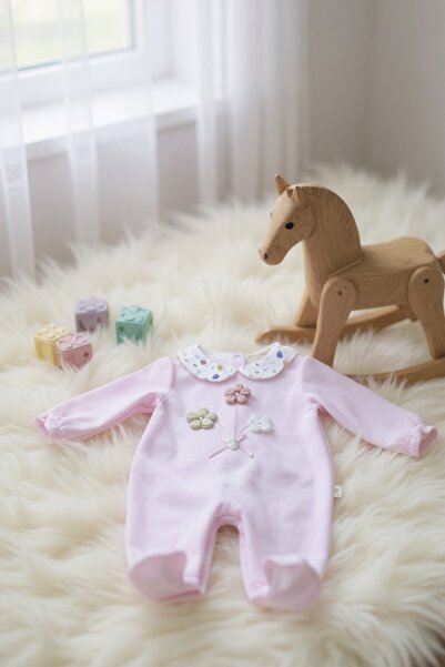 SeaBubbles Floral Velvet Baby Girl Romper