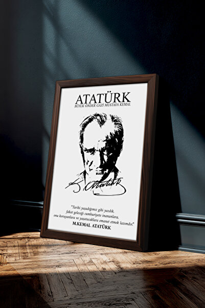 Ahsen resim çerçeve ATATURK - Tablou decorativ vertical înrămat - (Cuvintele ...