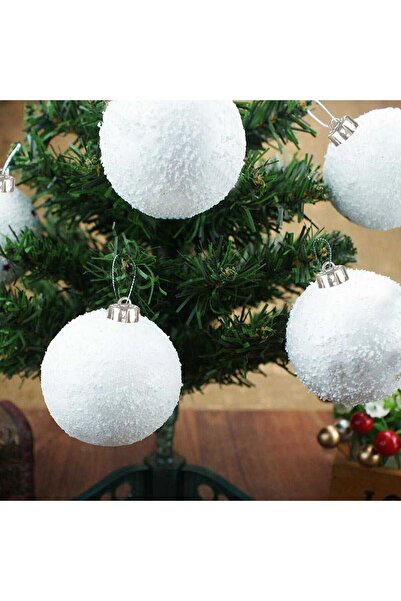 Atmosphera Créateur D'intérieur Set of 3 Atmosphera Christmas baubles, ice effect, diameter 6 cm, white