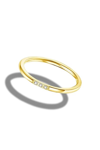 Generic Exquisite Women's Gold 1mm Diamond Band - Handcrafted Wedding Ring