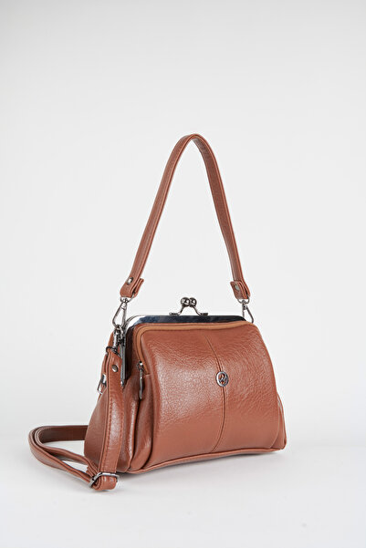 Vivaq Women's Tan Butterfly 4-Compartment Lined Handbag and Shoulder Bag with Zipper Closure