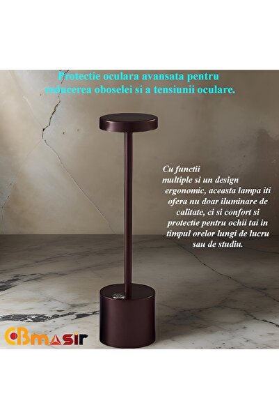 CBMasir CBMasir™ LED Cordless Table Lamp, USB Rechargeable, Brown
